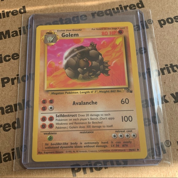 Nintendo | Toys | 99 Golem Pokmon Card | Poshmark
